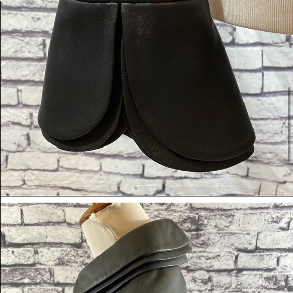 $1900 Brandon Maxwell Leather Blouse Size 4 - Picture 4 of 6